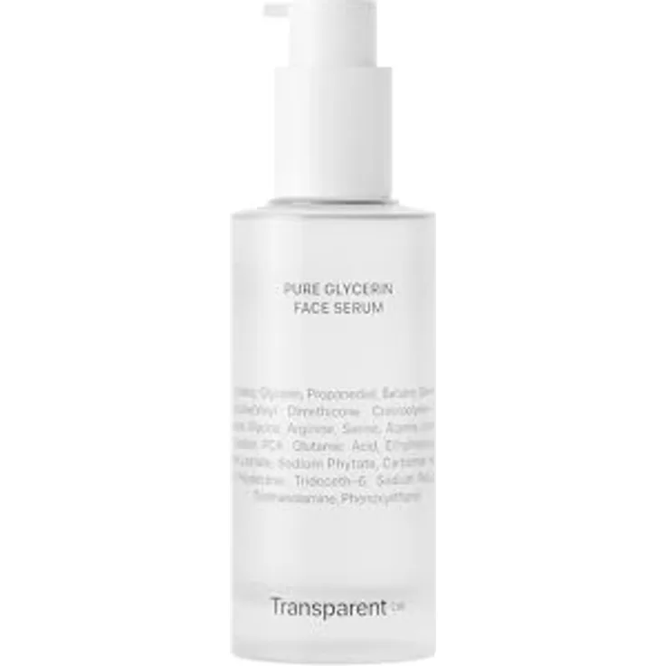 Transparent Lab Pure Glycerin Face Serum, 50 ml, feuchtigkeitsspendendes Gesichtsserum mit 15% Glycerin für trockene Haut