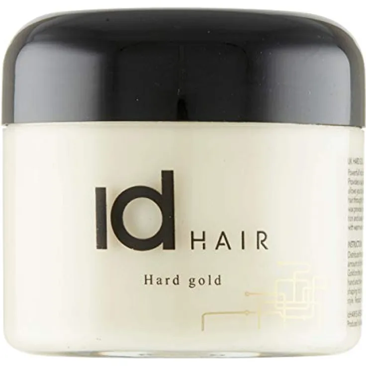 IdHAIR - Hard Gold - Professionelles Haarwachs für Männer - Starker Halt und mittlerer Glanz - Geeignet für kurzes Haar - Frei von Parabenen - 100 ml (1er Pack)