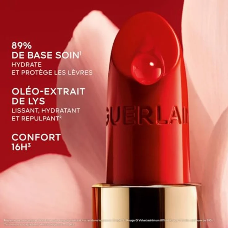 GUERLAIN Rouge G Velvet Lippenstift, ultra-pflegende Samtformel, 3,5 g, satinierter und samtig-matter Finish – Bild 7