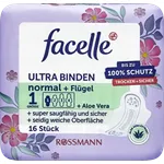 Facelle Ultra Binden Normal mit Flügeln, 16 Stück – sicherer Schutz, hautfreundlich, einzeln verpackt für unterwegs