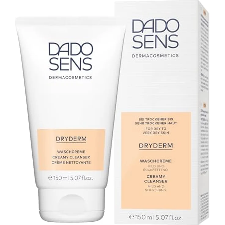 DADO SENS DRYDERM GESICHTSCREME (50 ml) - Intensive Feuchtigkeitspflege für raue & trockene Haut, vegan, mit pflanzlichen Ceramiden und Hyaluronsäure – Bild 2