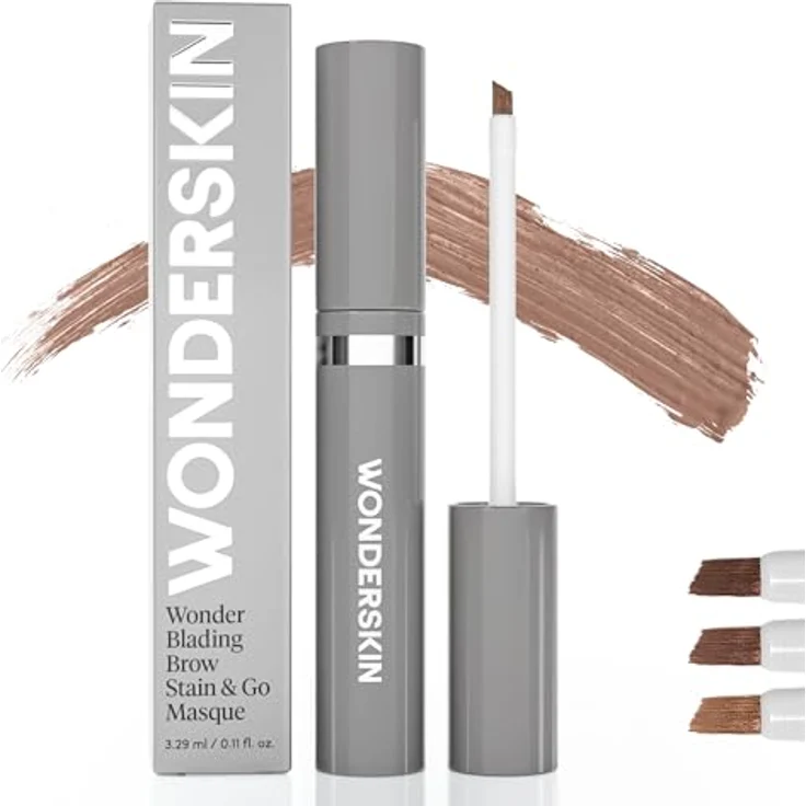 WONDERSKIN Wonder Blading Brow Stain & Go Masque, Langanhaltendes Augenbrauen-Gel, Farbton Blonde, 3,29 ml, wasserfest, vegan – Bild 1
