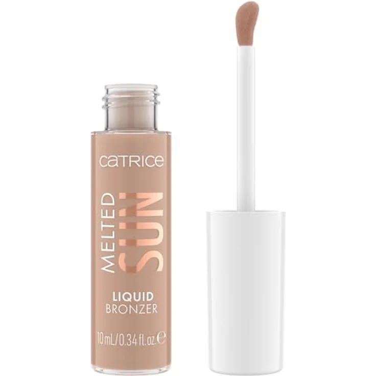 Catrice Melted Sun Liquid Bronzer, Nr. 005, Braun, langanhaltend, definierend, hochpigmentiert, natürlich, matt, vegan, ölfrei, ohne Parfüm, ohne Alkohol, 1er Pack (10ml) – Bild 1