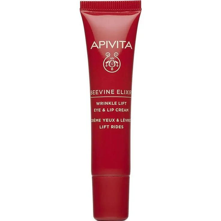 Apivita Beevine Elixir Wrinkle Lift Eye & Lip Cream, mit Polyphenolen und marinen Biotech-Wirkstoffen, 15 ml