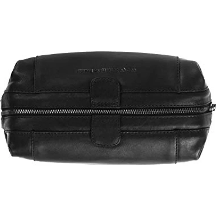 Chesterfield Brand The Kulturbeutel Vince Leder für Damen und Herren | Reise Waschen Rasieren Kosmetik Tasche Badezimmer Toilettenartikel Großer Organizer Make-up, Schwarz, Large – Bild 4