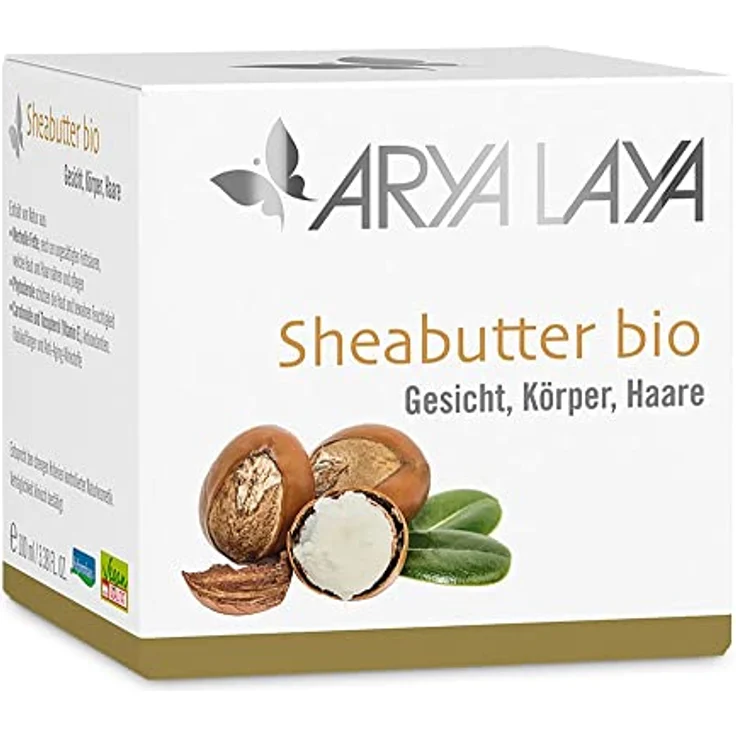ARYA LAYA Sheabutter bio: aus kontrolliert biologischem Anbau, für sehr trockene oder rissige Hautpartien & splissige Haarspitzen, 100 ml – Bild 5