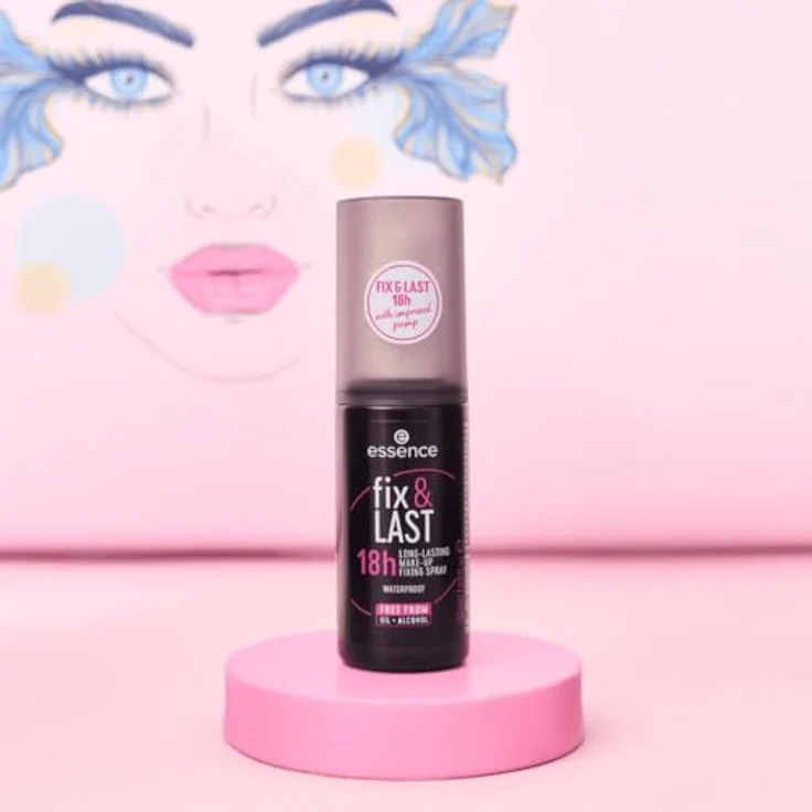 essence fix & LAST 18h LONG-LASTING Fixing Spray, langanhaltendes Make-up Fixing Spray mit verbessertem Sprühkopf, 100 ml – Bild 3