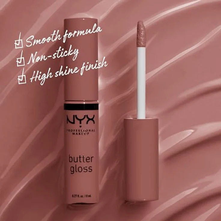NYX PROFESSIONAL MAKEUP Butter Gloss 47 Spiked Toffee, seidig-glänzender Lippenstift mit köstlichem Geschmack – Bild 2
