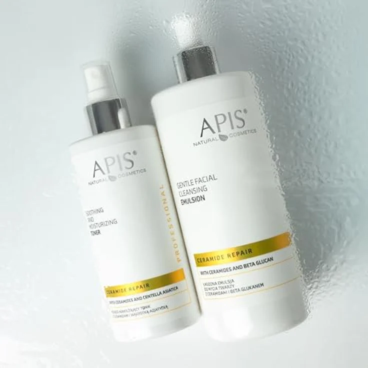 Apis Natural Cosmetics Ceramide Repair Feuchtigkeitscreme und beruhigendes Tonikum für trockene Haut, 300 ml, mit Ceramiden und Hyaluronsäure – Bild 3