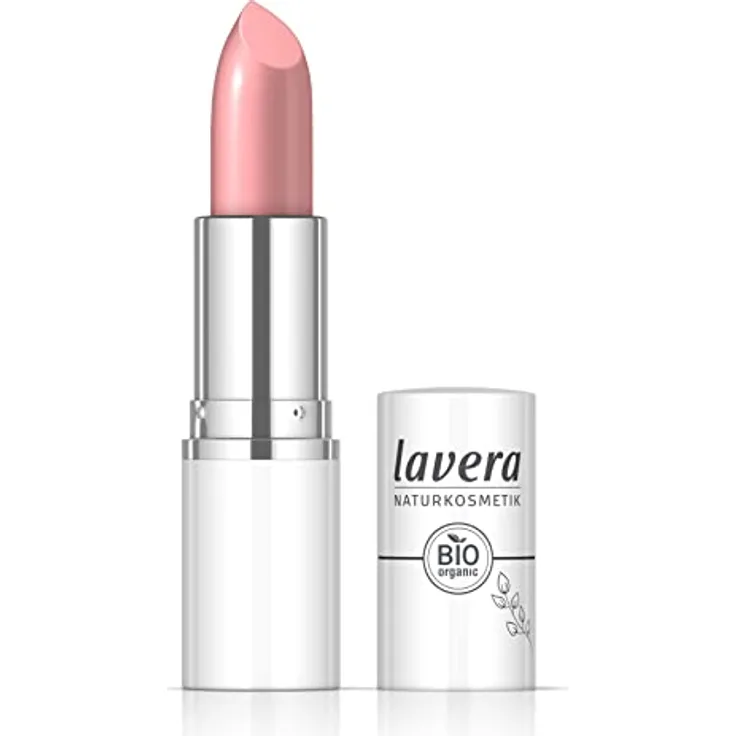 lavera Cream Glow Lipstick -Peony 03 - Intensive Farbe - Glänzendes Finish - Hoher Tragekomfort - Bis zu 6 Stunden Halt - vegan - Naturkosmetik (1x 18 g)