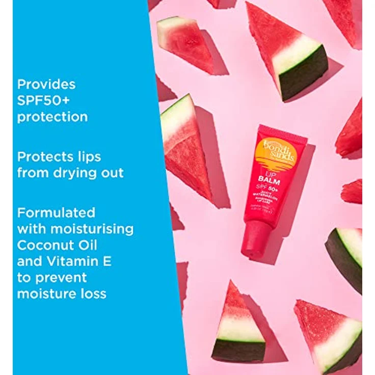Bondi Sands – Lip Balm SPF 50+ Juicy Watermelon – feuchtigkeitsspendende Lippenpflege mit LSF 50 für einen umfangreichen Sonnenschutz, 10 g – Bild 5