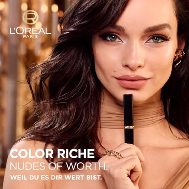 L'Oréal Paris Lippenstift für ein pudrig mattes Finish und 16 Stunden Halt, Color Riche Intense Volume Matte Nude, Farbe: 550 Le Nude Daring, 1.8 g – Bild 2