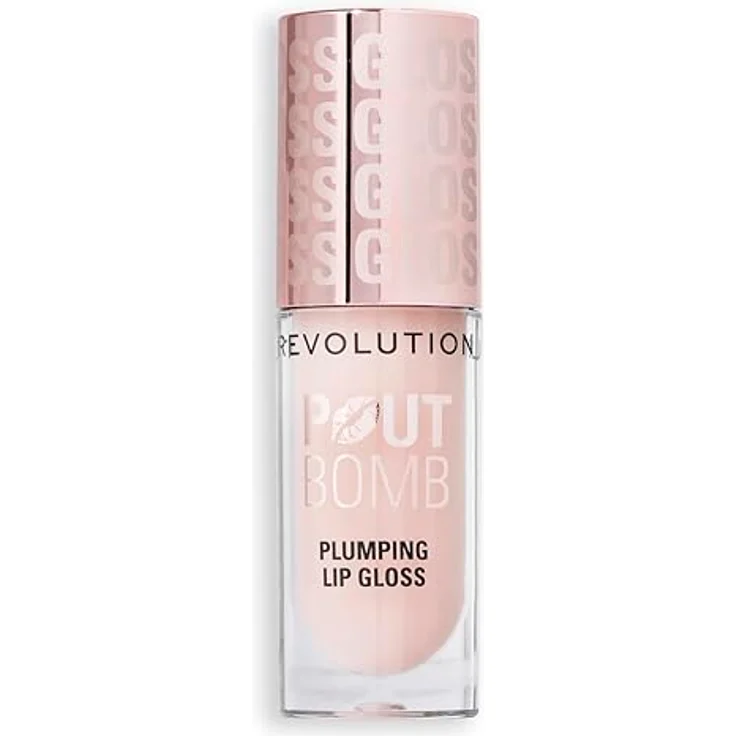 Revolution Pout Bomb Plumping Gloss, Cherry Sheer Red Lipgloss mit glänzendem Finish und volumengebender Formel, 4,6 ml – Bild 1