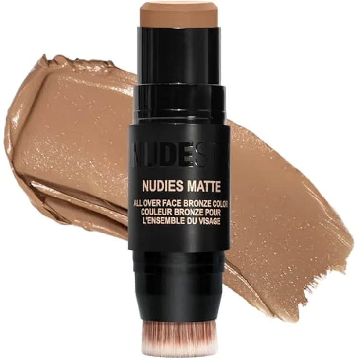 NUDESTIX Nudies Bronze Matte Bronzer Stick Terracotta Tan, Cremiger Bronzer & Contour Stick mit natürlichem matte Finish, langanhaltend, vegan – für Gesicht, Augen & Lippen, 7g