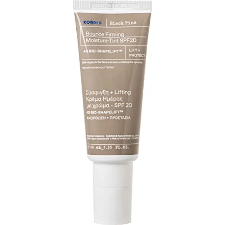 Korres BLACK PINE 4D BioShapeLift Straffende Feuchtigkeitscreme, getönt SPF20, vegan, 40 ml