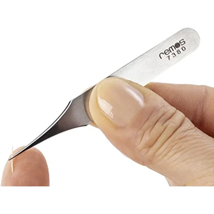 remos professional body care REMOS Mini Splitterpinzette aus rostfreiem Edelstahl, extra feine Spitze, 6 cm für präzise Splitterentfernung – Bild 4