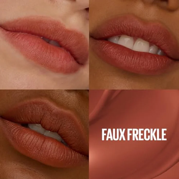 Maybelline Superstay Teddy Tint Lippenstift, 5 ml, matte Textur in der Farbe FAUX FRECKLE – Bild 3