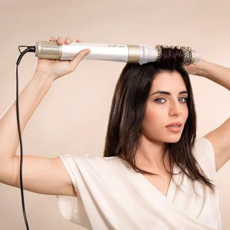 Cecotec CeramicCare AirGlam, Warmluftbürste mit 1400 Watt, Ionen-Technologie und Keramikbeschichtung für glänzendes Haar – Bild 8