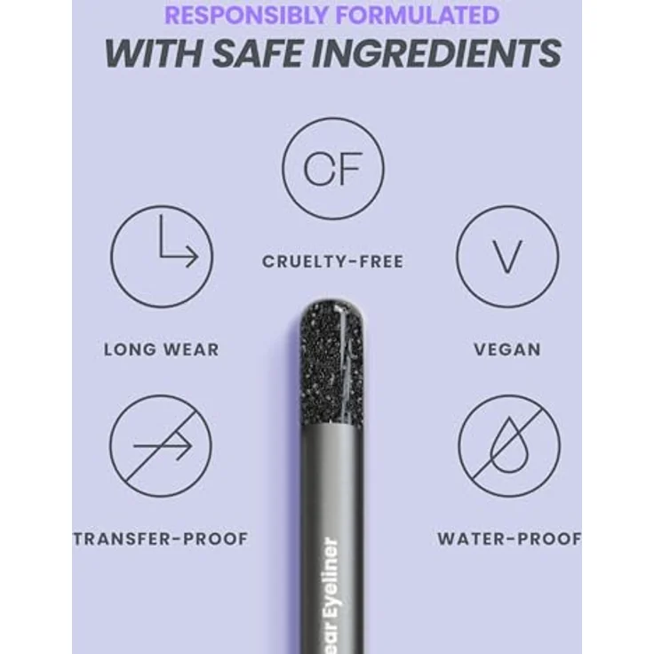 WONDERSKIN 1440 Longwear Eyeliner, langlebiger Eyeliner mit intensiver Farbe, wasserfest, Farbton Black Truffle, 1,2 g – Bild 4