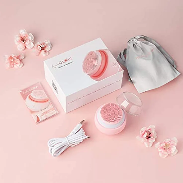 Higher Glow Produkte Higher Glow Produkte Silikon-Gesichtsreinigungsbürste 3D-Vibration Lichttherapie Anti-Aging USB-Aufladung Wasserdicht Gesichtsreinigung – Bild 9