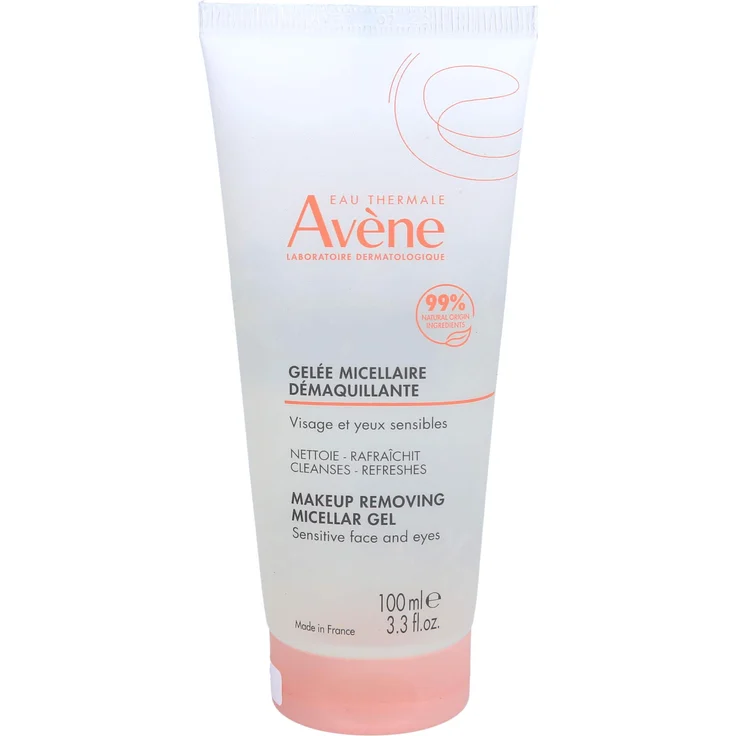 Avène Micellar Gel Makeup Remover 100ml, erfrischendes Reinigungsgel für empfindliche Haut, spendet Feuchtigkeit und beruhigt