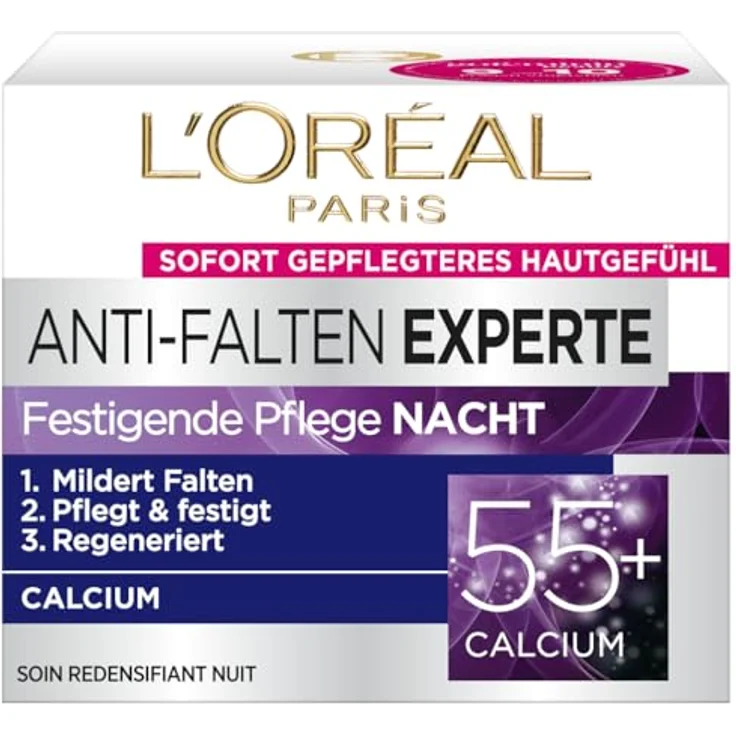 L'Oréal Paris Anti-Falten-Experte 55+ Calcium Nachtcreme 50 ml – Bild 3