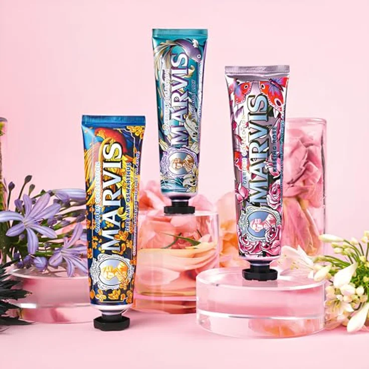 Marvis Sinuos Lily Limited Edition Zahnpasta, 75 ml, luxuriöse Zahnpasta zur Plaque-Entfernung mit langanhaltendem Frischegeschmack – Bild 3
