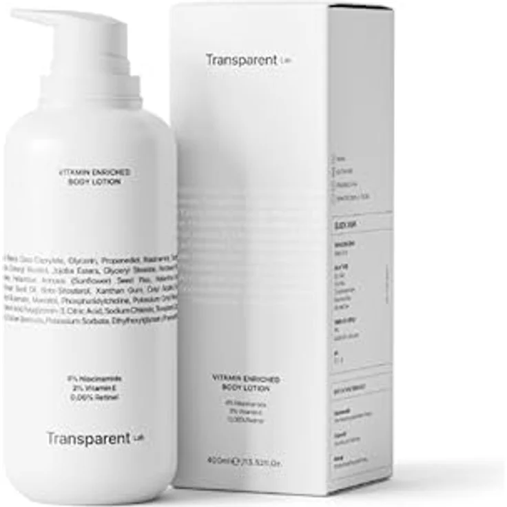 Transparent Lab Vitamin Enriched Bodylotion, Anti-Aging Körperlotion mit Vitaminen A, B3, B5 und E, 200 ml – Bild 7