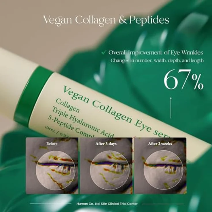 AXIS-Y Vegan Collagen Eye Serum with Triple Hyaluronic Acid & 5-Peptide Complex | Anti-Aging, Fine Line Reduction, Brightening | Vegan & Cruelty-Free Korean Skin Care | 10ml / 0.33 fl. oz. – Bild 5
