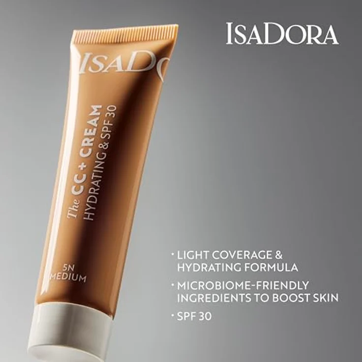 IsaDora CC + Cream, feuchtigkeitsspendende CC Cream mit SPF 30, Farbton 9N Deep, 30 ml – Bild 5