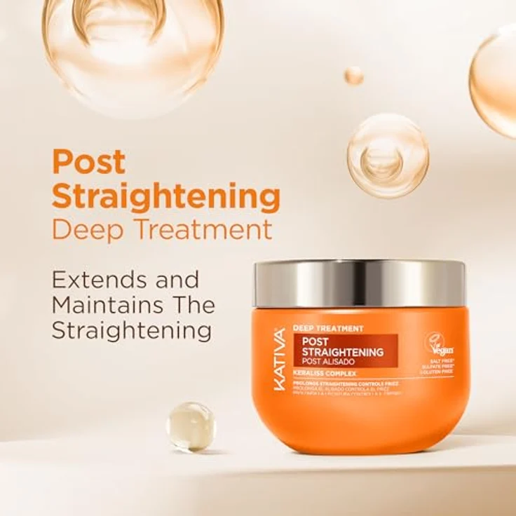 KATIVA Brasilianisches Deep Treatment, Haarglättung mit Antifrizz-Effekt, nährend und feuchtigkeitsspendend, 300 ml – Bild 3