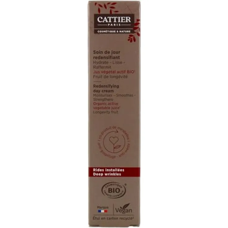 Cattier Bio-Tagespflege, verdichtend, 50 ml, feuchtigkeitsspendend, vegan