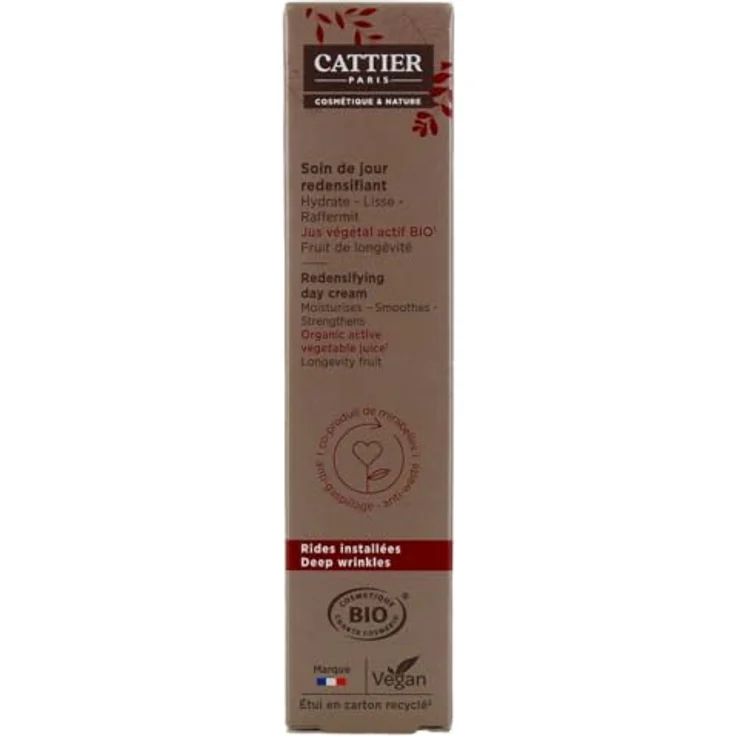 Cattier Bio-Tagespflege, verdichtend, 50 ml, feuchtigkeitsspendend, vegan – Bild 1