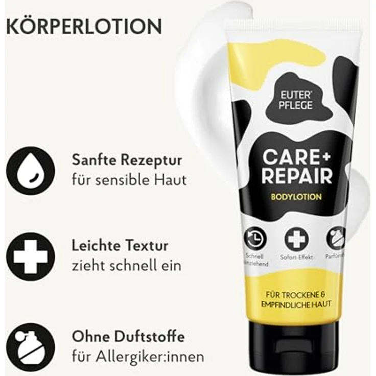 HAKA EUTERPFLEGE Körperlotion, 200ml, parfümfrei, intensive Pflege für trockene und empfindliche Haut, Allergiker geeignet – Bild 3