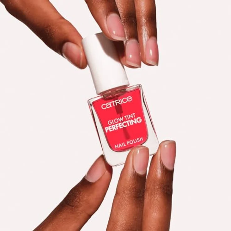 Catrice Glow Tint Perfecting Nail Polish Nr. 010, Rot, aufhellend, pflegende Formel mit AHA, ohne Mikroplastik, 10.5ml – Bild 5