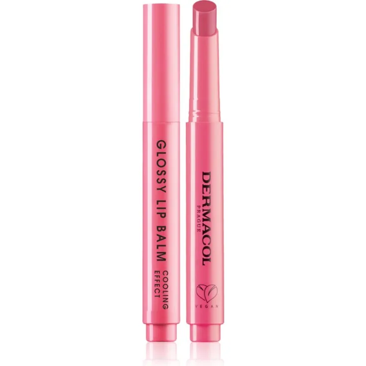 Dermacol Beauty Stick Glossy Lip Balm, pflegendes Lipgloss mit kühlender Wirkung, Duft 04 Lychee, 2.2 g