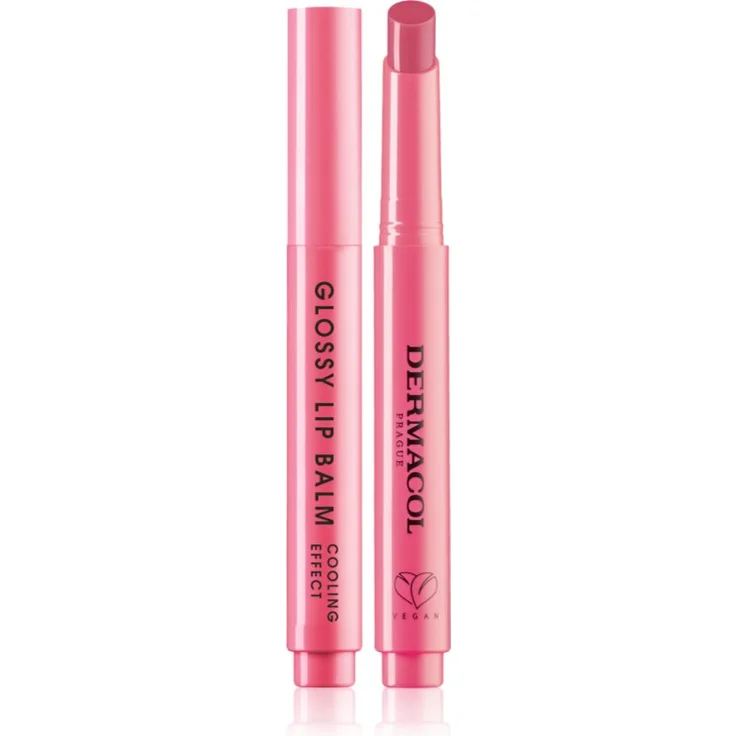 Dermacol Beauty Stick Glossy Lip Balm, pflegendes Lipgloss mit kühlender Wirkung, Duft 04 Lychee, 2.2 g