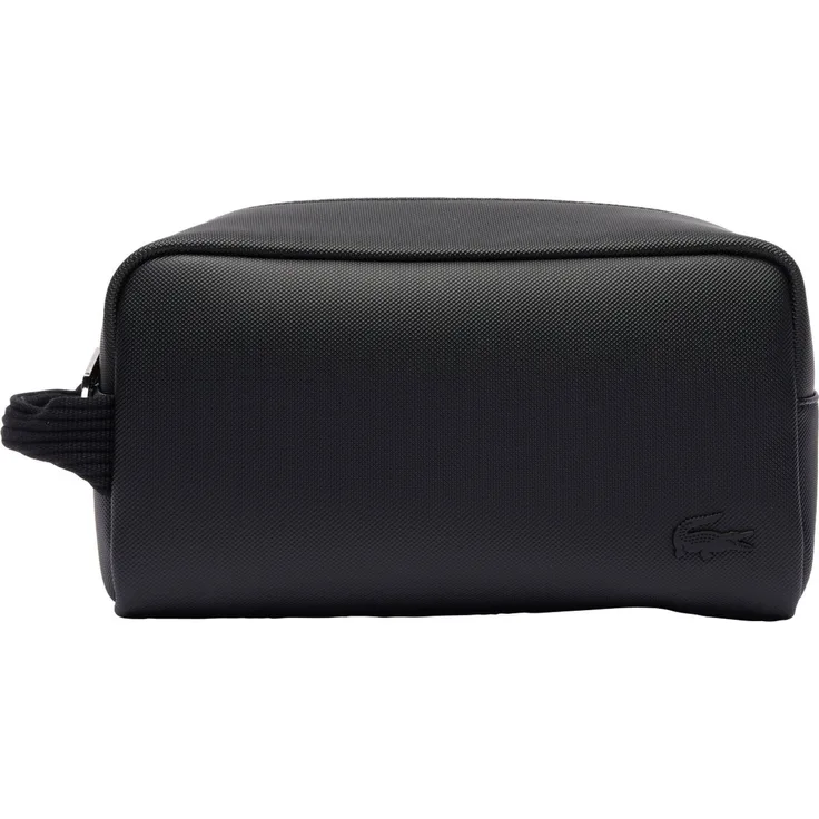Lacoste Kulturbeutel Classic Toilet Kit, Herren Kulturtasche aus recyceltem Canvas mit Piqué-Effekt, blau
