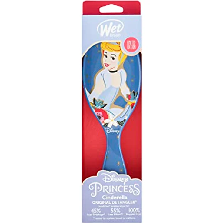 WetBrush Original Detangler Haarbürste mit ultraweichen Intelliflex-Borsten, sanftes Entwirren für alle Haartypen, Disney Ultimate Princess Collection – Bild 4