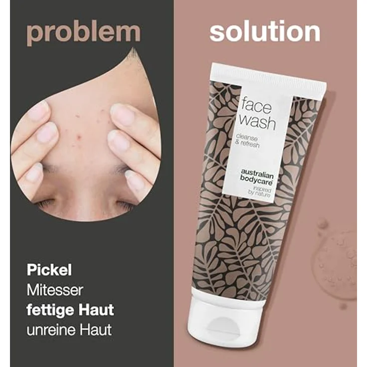 Australian Bodycare Face Wash 200ml | Anti Pickel Gesichtswaschgel für Männer & Frauen | Gesichtsreinigung mit natürlichem Teebaumöl bei unreiner Haut | Auch zur täglichen Pflege bei Akne – Bild 2