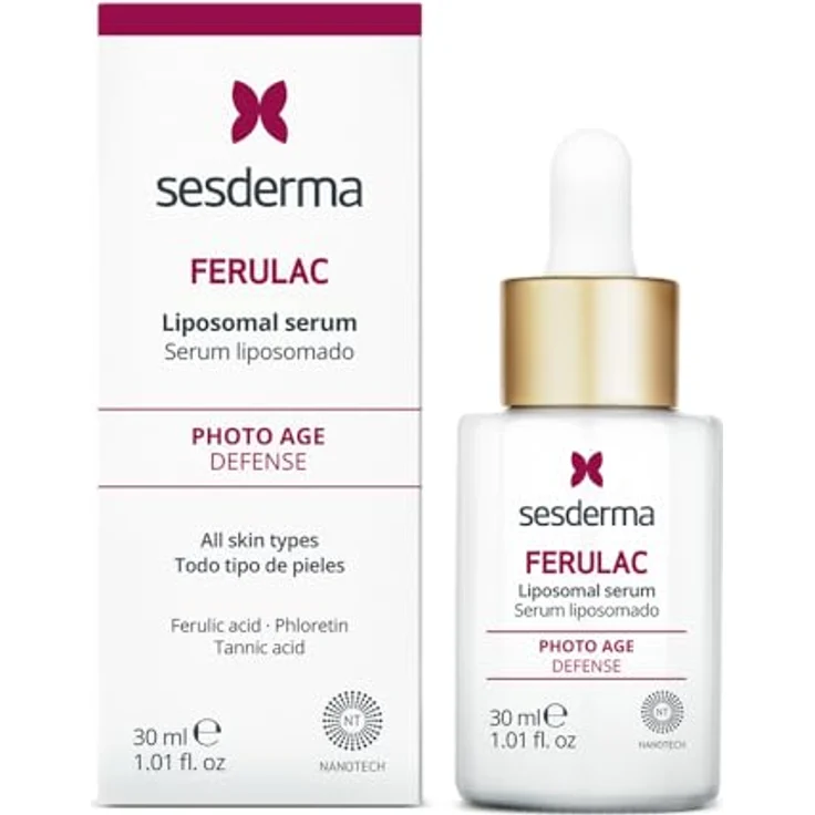 Sesderma Ferulac Liposomal Serum Photo Age, Intensiv-Serum gegen Falten, 30 ml, für empfindliche Haut, spendet Feuchtigkeit und glättet feine Linien – Bild 2