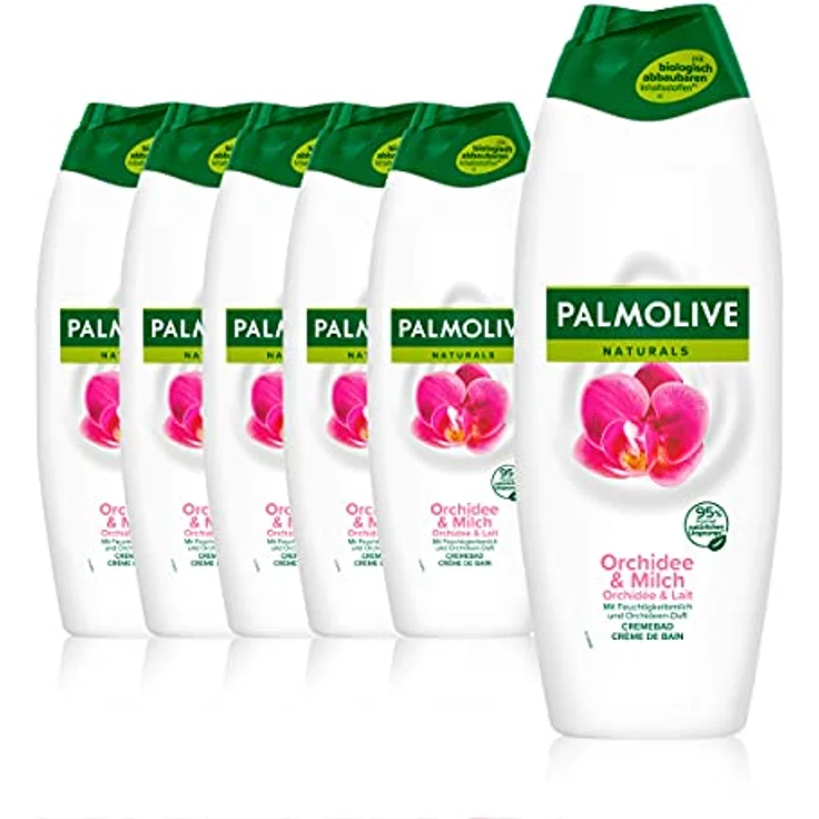 Palmolive Cremebad Naturals Orchidee & Milch 6x650ml - Schaumbad für ein sanftes Hautgefühl - Preisvergleich – Bild 1