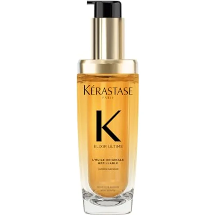 KÉRASTASE Huile Originale Elixir Ultime Haaröl für trockenes Haar, Pflegend und nährend, 75 ml, Glanz, Hitzeschutz, Anti-Frizz, Nachfüllbar