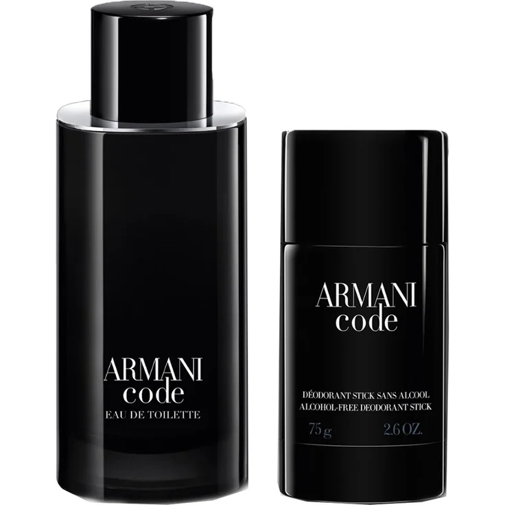 Armani Code Pour Homme Set, Eau de Toilette Spray 125ml + Deodorant Stick 75g, verführerischer Duft mit Bergamotte und Tonkabohne