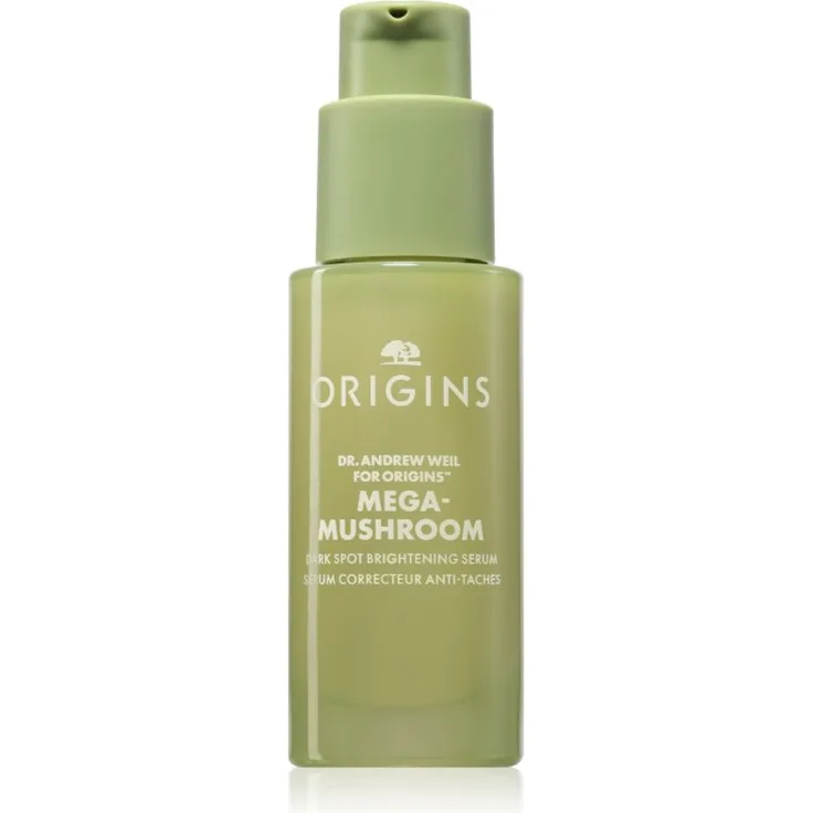 Origins Dr. Andrew Weil for Origins™ Mega-Mushroom Dark Spot Brightening Corrector Serum, Gesichtsserum gegen Hautunreinheiten, 30 ml, vegan, mit Salicylsäure, Ceramiden und Ingwerextrakt