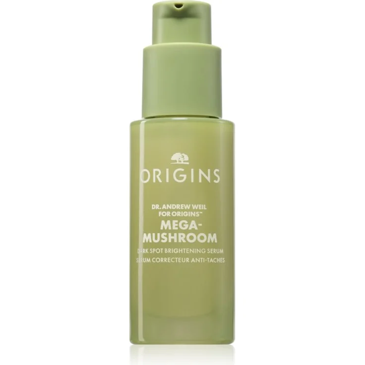 Origins Dr. Andrew Weil for Origins™ Mega-Mushroom Dark Spot Brightening Corrector Serum, Gesichtsserum gegen Hautunreinheiten, 30 ml, vegan, mit Salicylsäure, Ceramiden und Ingwerextrakt