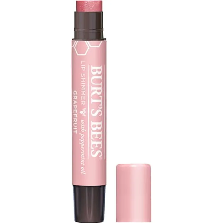 Burt's Bees Grapefruit Gloss Lip Shimmer, 2,6 g (1er Pack) - Natürlicher Lippenstift mit fruchtigem Glanz