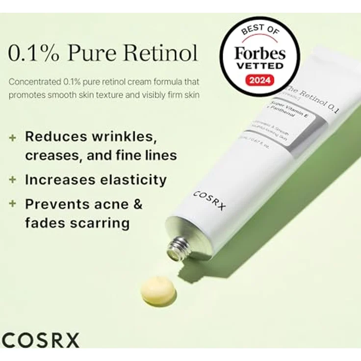 Cosrx The Retinol 0.1 Cream, 20ml Anti-Aging-Creme für glatte und strahlende Haut, sanfte Retinol-Pflege, ideal für Einsteiger – Bild 2