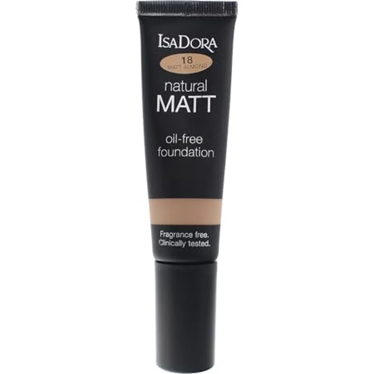 IsaDora Natural Matt Foundation 35ml, flüssige Grundierung mit mattem Finish, Farbe 18 matt almond – Bild 1