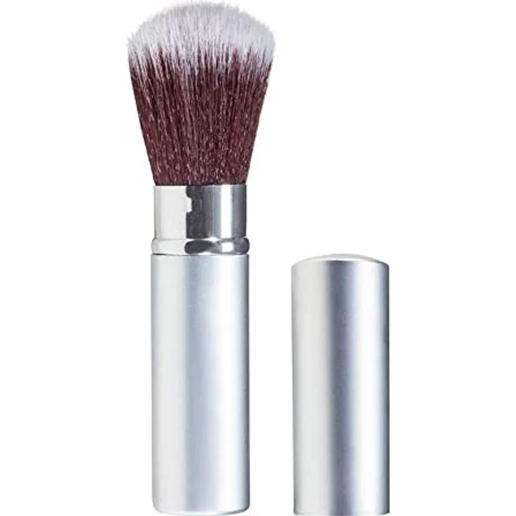 COSLINE Schiebepinsel, Kosmetikpinsel mit veganem Synthetikhaar, ausziehbar und einstellbare Haardichte, für Puder und Rouge, grau